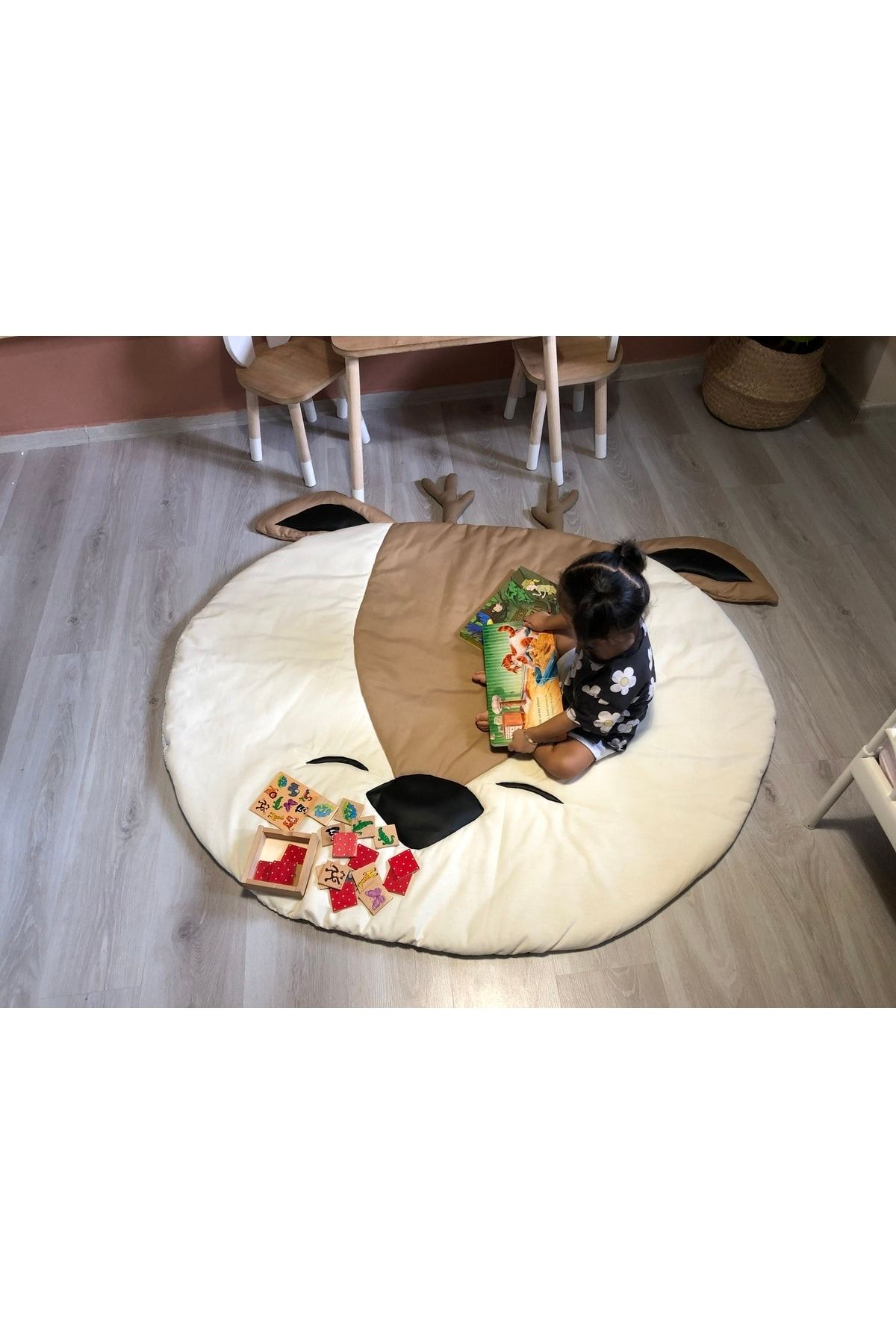 DERY BABY - Oyun Halısı ( 135-135-5 Cm)- Geyik