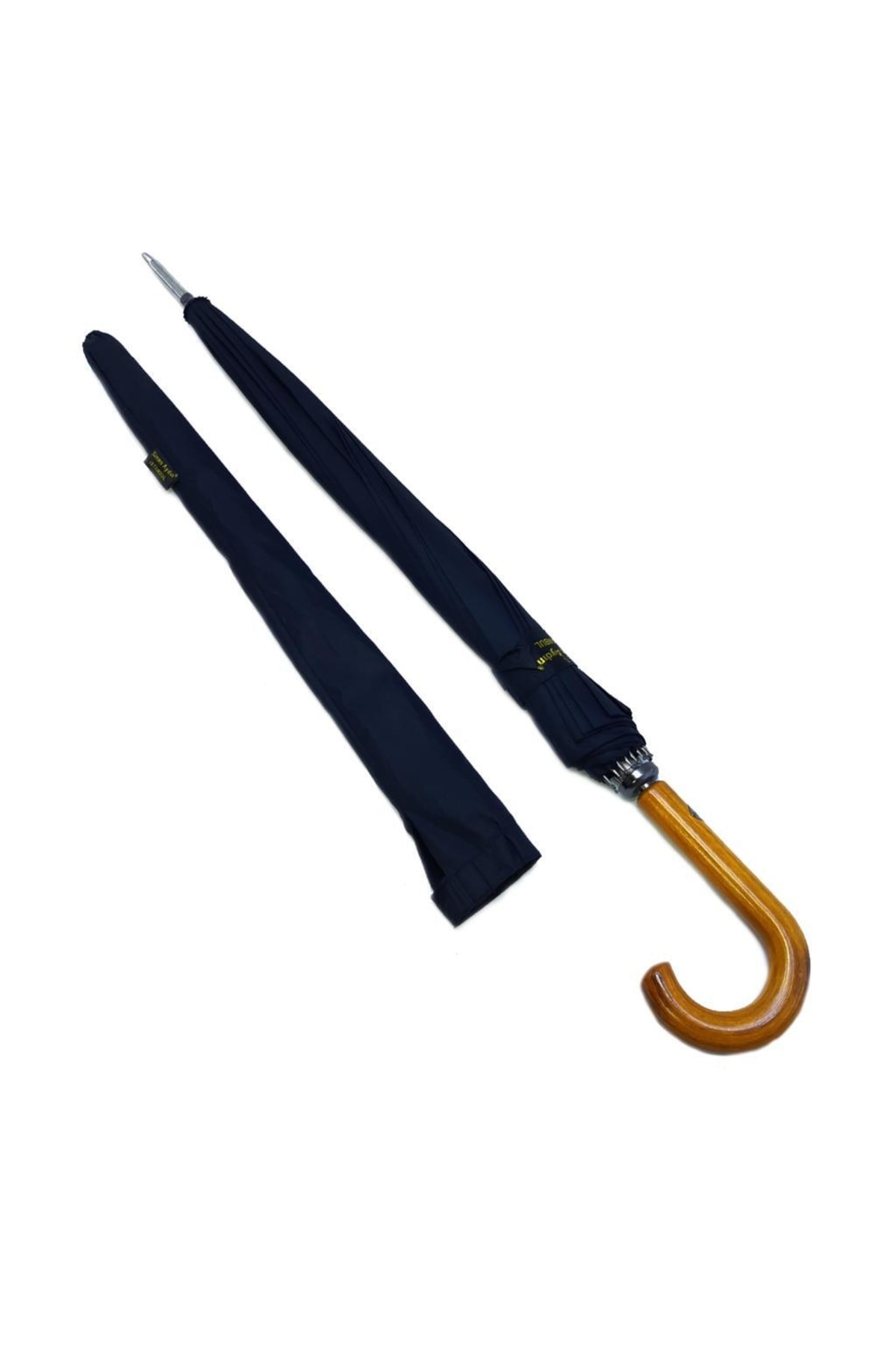 Men's Protocol Walking Stick Umbrella 105 Cm Diameter Wooden Handle 16 Wire Umbrella Closed Size 90 Cm