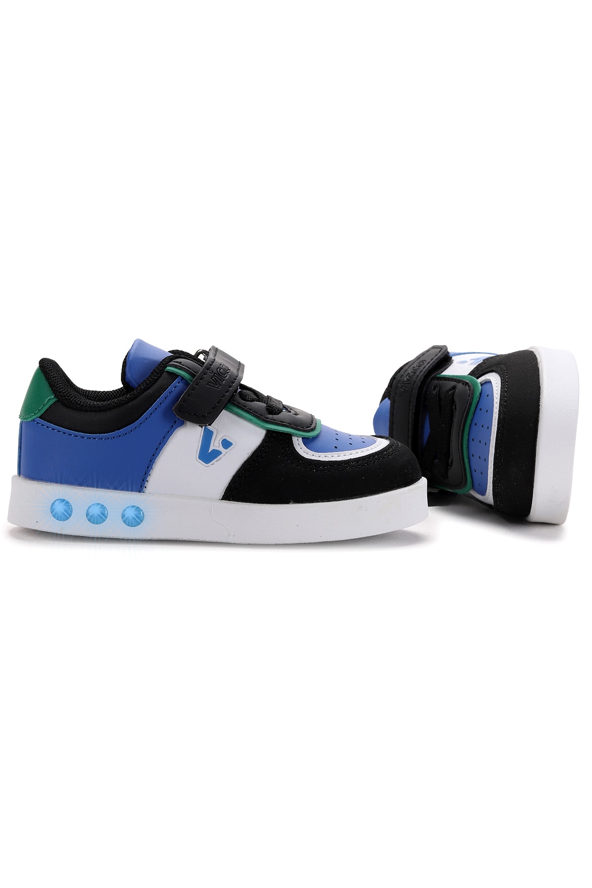 Vicco ویکو ۳۱۳.۲۱ هزار.۱۳۰ کفش ورزشی بچهگانه Sam Daily Light-Up Velcro دخترانه/پسرانه — مشکی ۲۲YSPORVIC۰۰۰۱۰