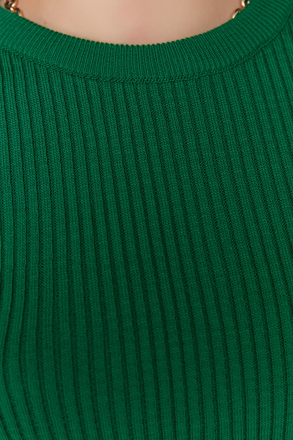 Trendyol Collection Pullover Grün Regular Fit Fast ausverkauft FN9424
