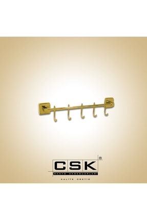 Csk Aksu Gold 5'li Kancalı Askılık & Havluluk 2541.55.5.KH