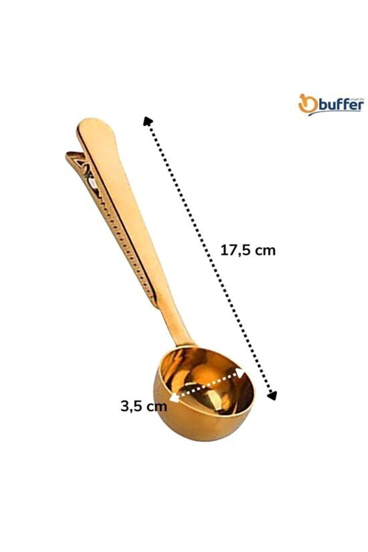 Buffer-Coffee Measuring Spoon with Gold Latch - Multifunctional Stainless Steel 6