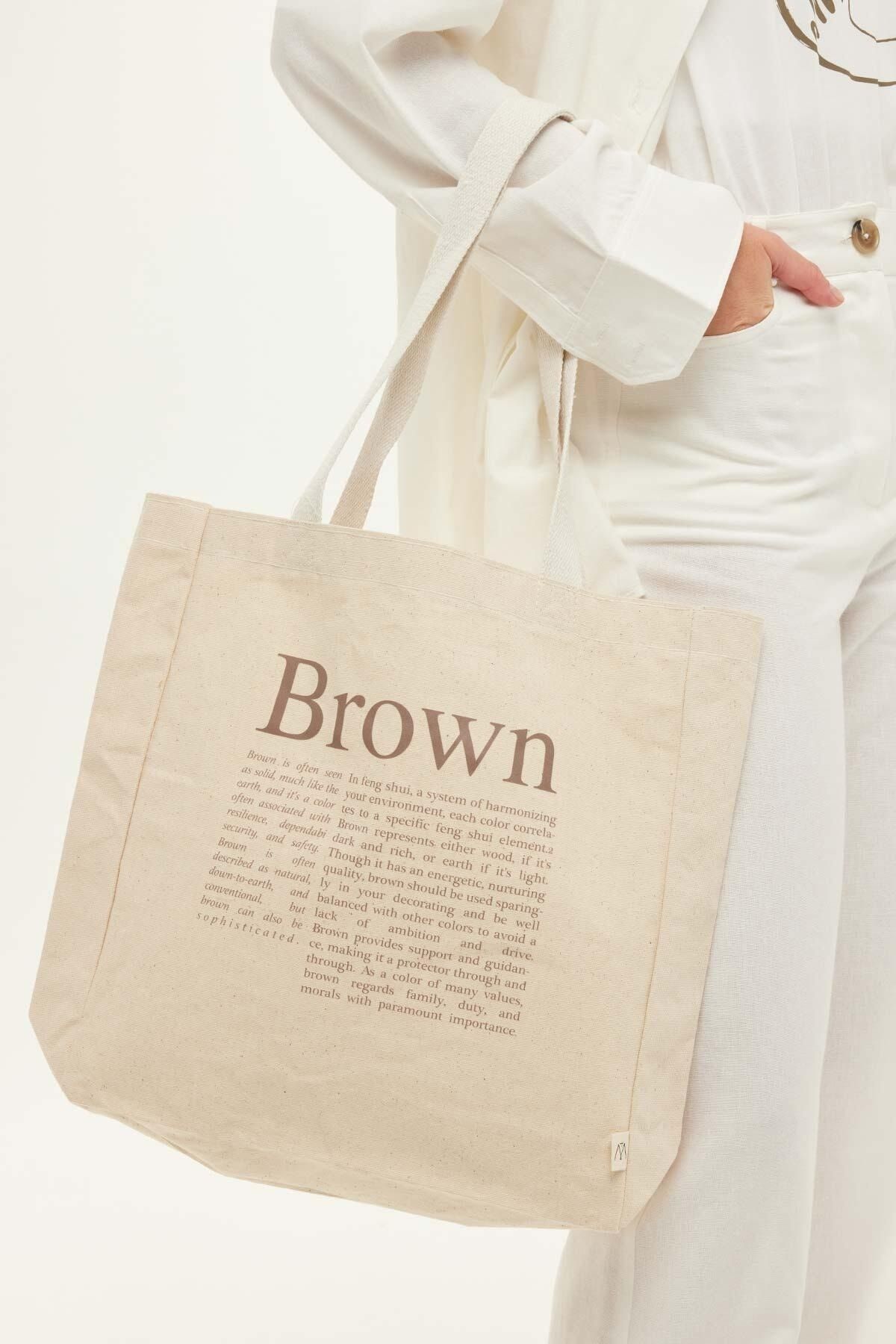 Manuka-Brown Std Printed Canvas Tote Bag - Gusseted Classic 3