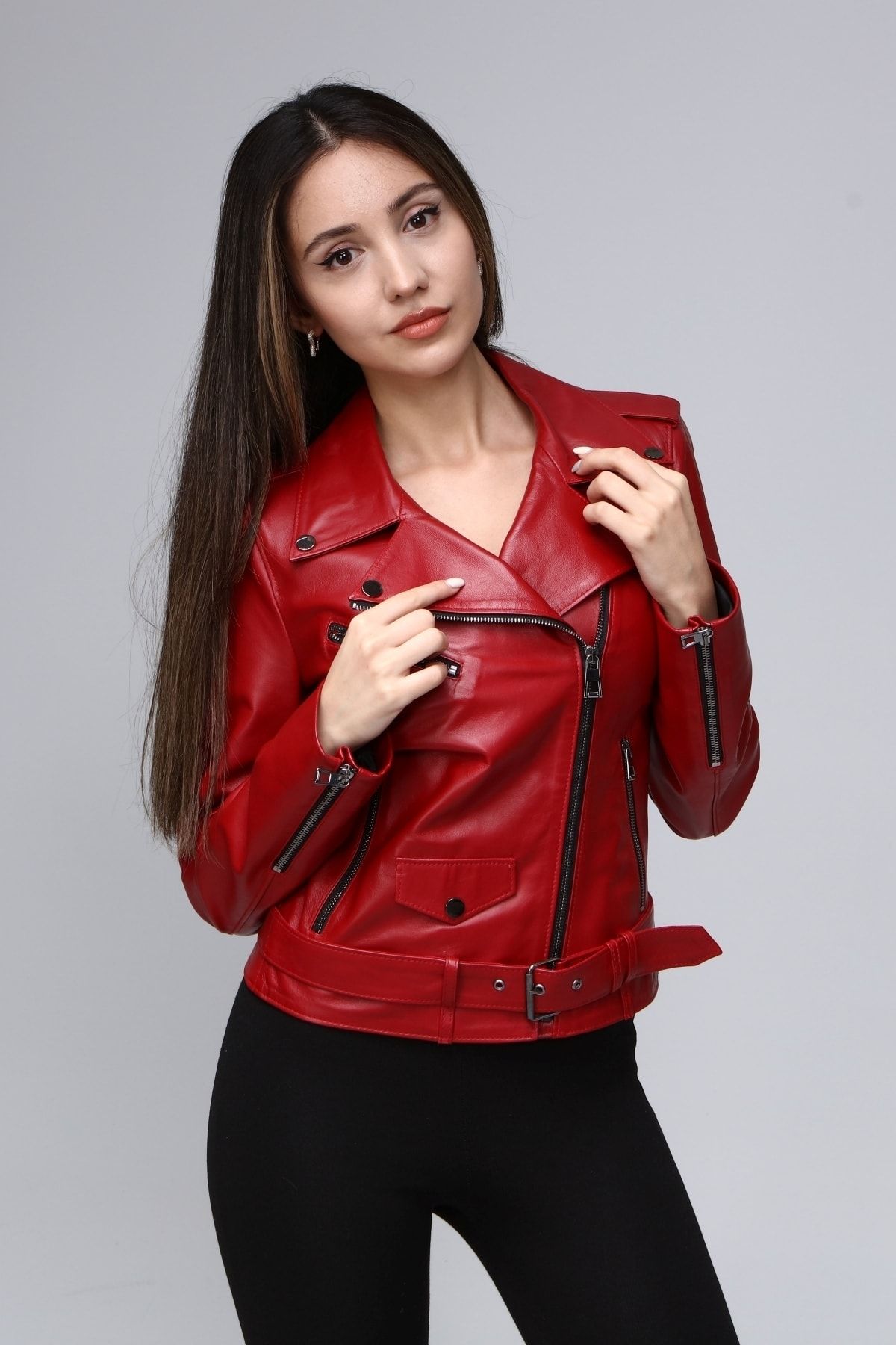 CE-YIL LEATHER PRODUCTS Женская спортивная куртка из натуральной кожи KAAN789