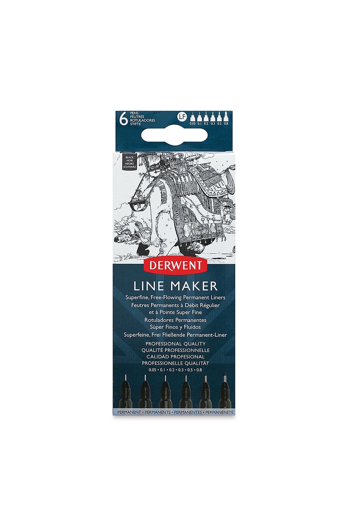 Derwent-Technical Drawing Line Marker - Set of 6 1