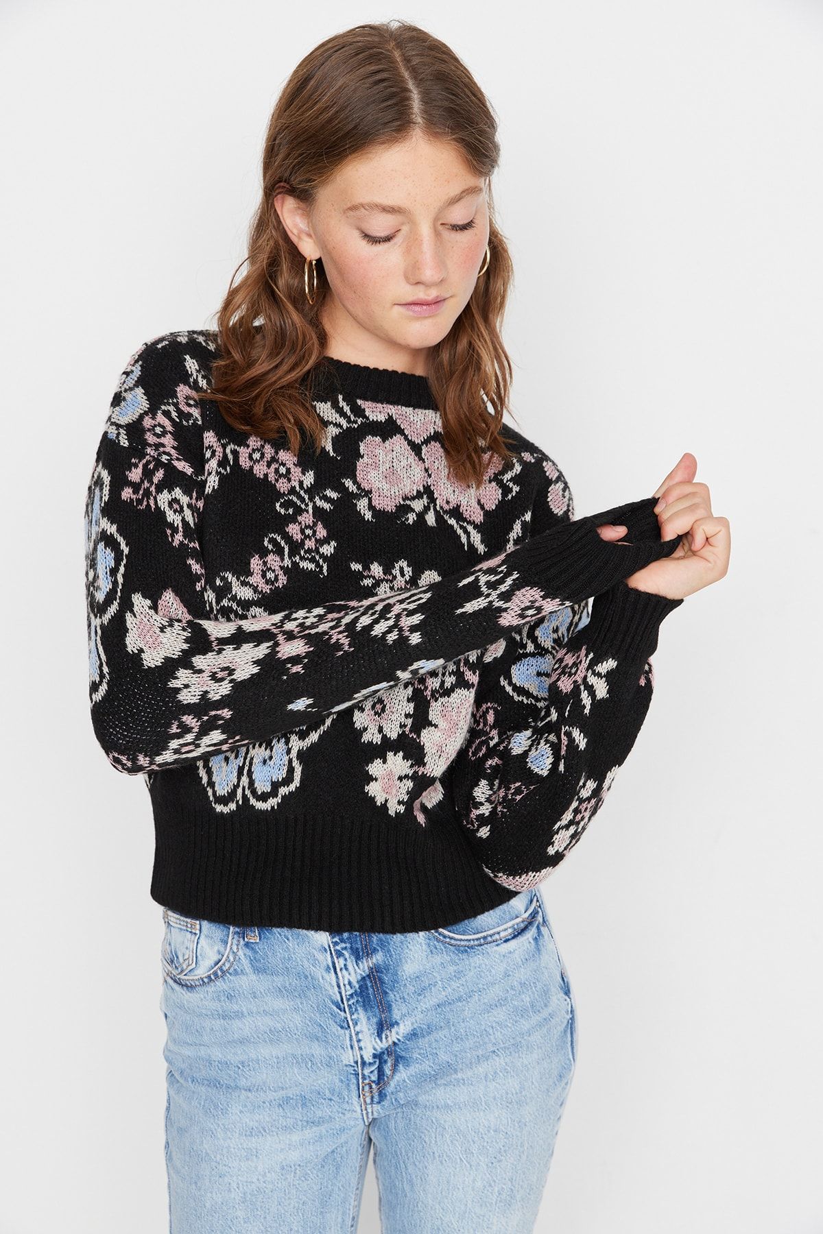 Trendyol Collection Pullover Schwarz Regular Fit