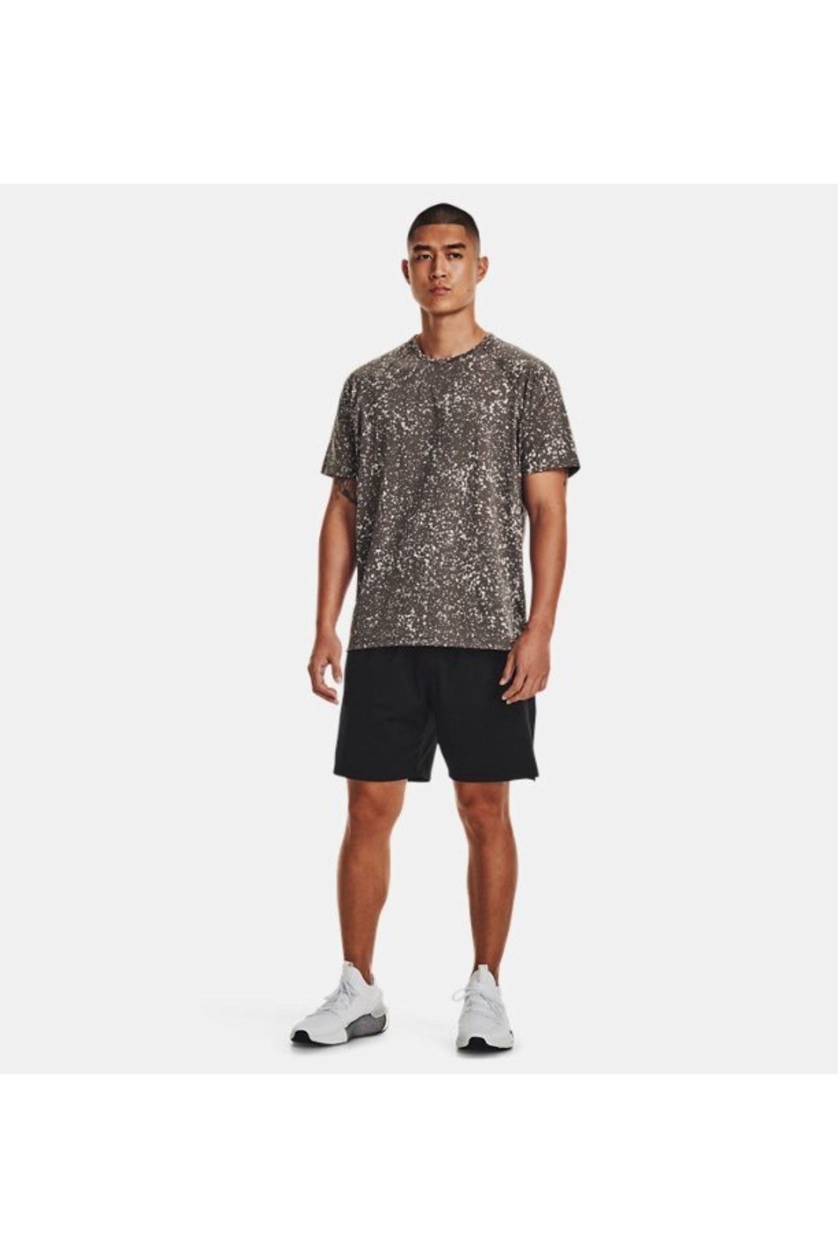 تی شرت خاکستری مردانه آستین کوتاه نصف النهار اورجینال Under Armour