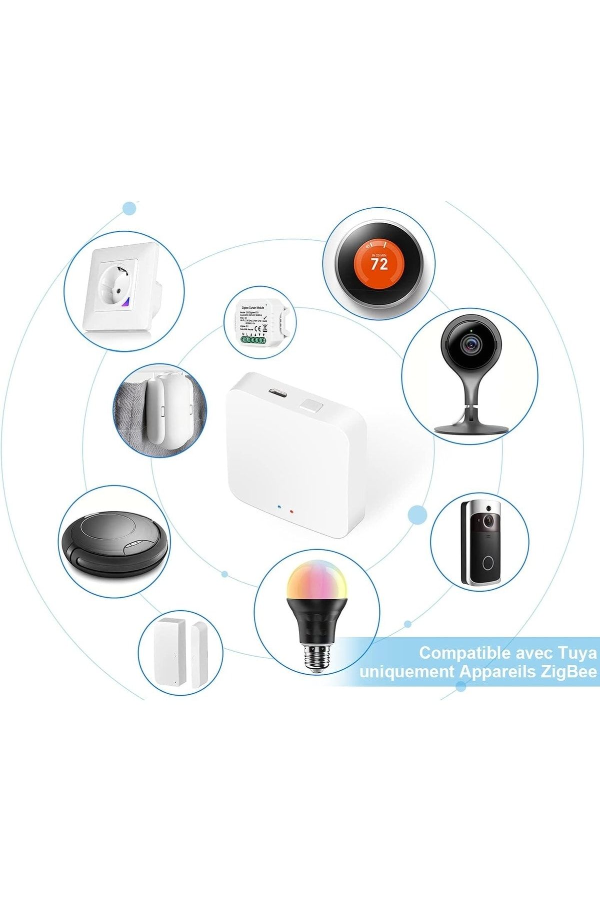 Berlinshop-Teekar Tuya Zigbee Hub - Smart Home 3.0 Gateway, Smart Devices Compatible, App U 3
