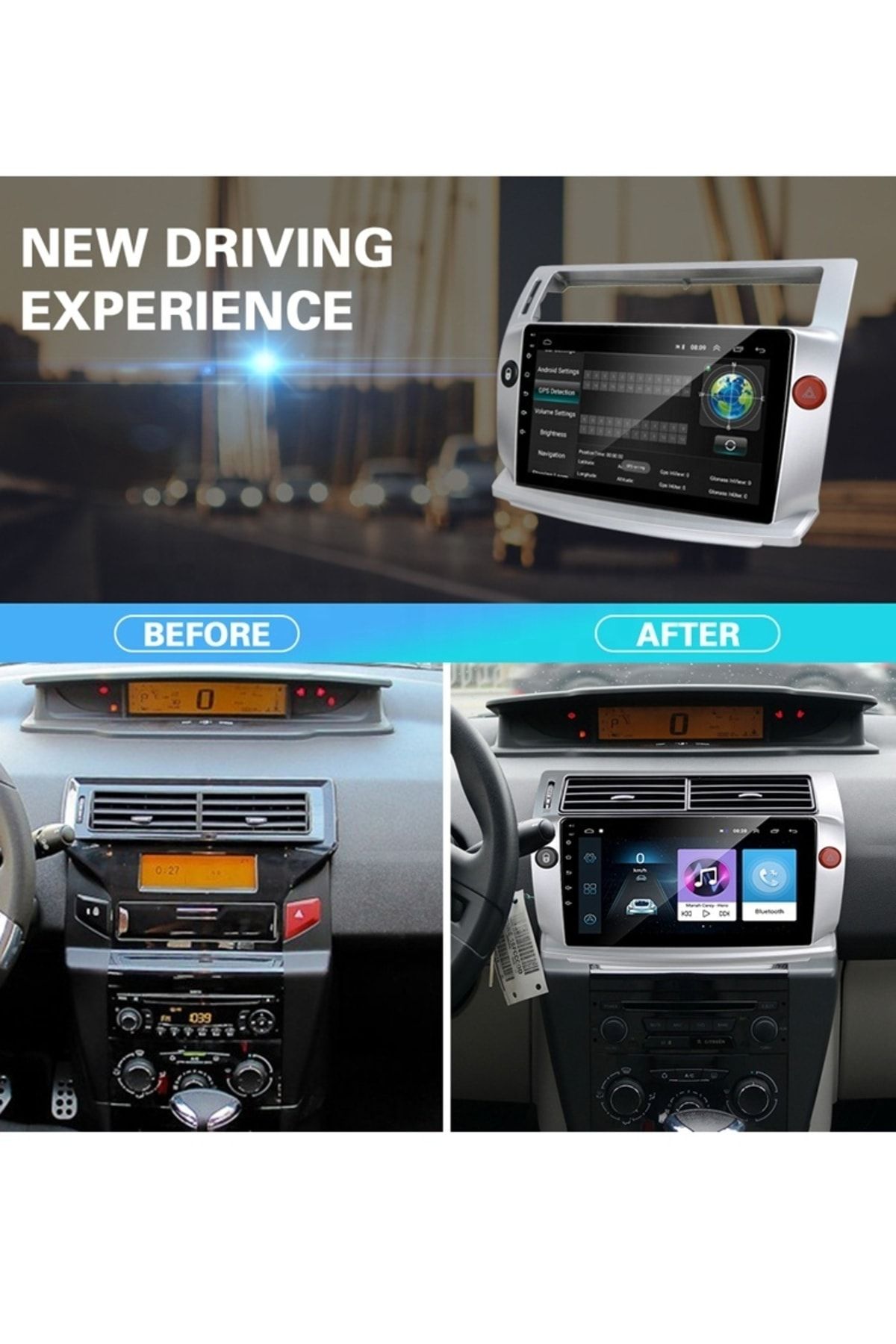 flytech-For 2004-2010 Citroen C4 Android Multimedia Navigation Tape 3