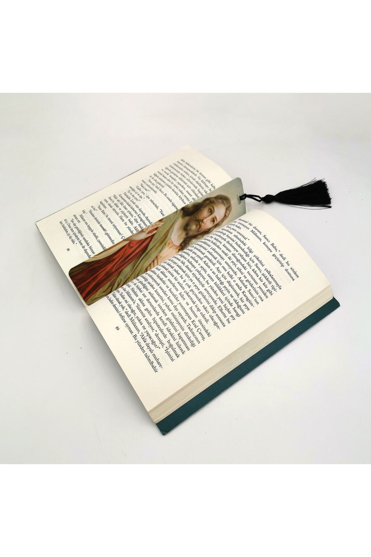 BAKSEPETE-Jesus Printed, Tasseled Bookmark (gift Bookmark, bookmark-104) 2