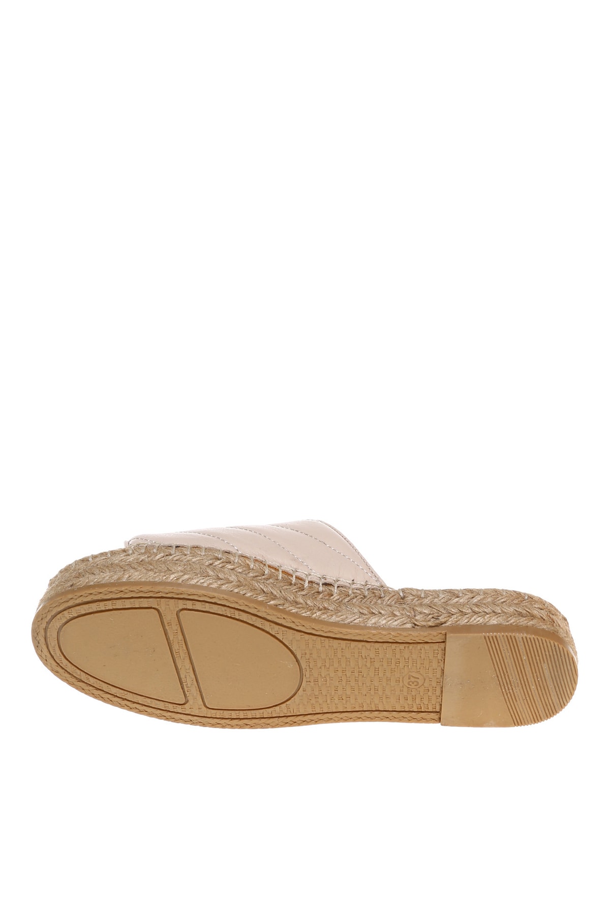 کفش espadril زنانه چرم اکرو مدل Katla