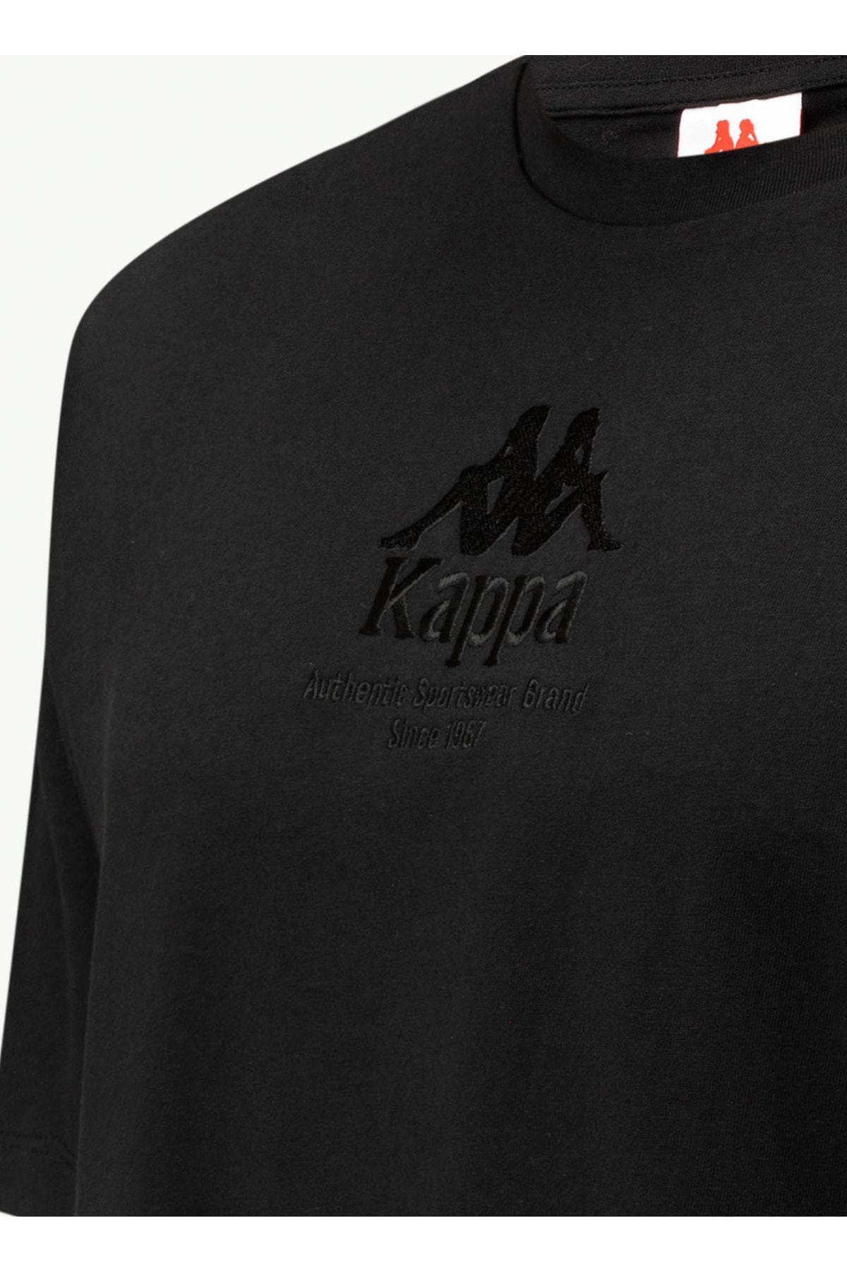 Kappa Yuvarlak Yaka Düz Siyah - Beyaz Erkek T-shirt 311e4zw 222 Banda Vasto Tk PG9707