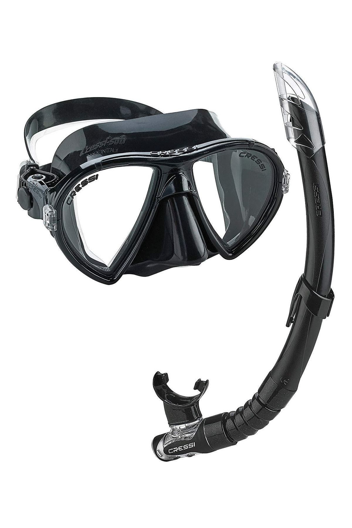 ماسک و اسنورکل مشکی Ocean VIP Maske Snorkel Set cressi sub