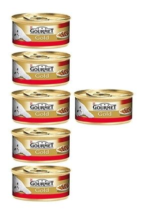 Gourmet Gold Parça Etli ve Soslu Sığır Etli Yaş Kedi Maması 85Gr 6AL 5ÖdeCNDST0510GGPESS 3222270186721