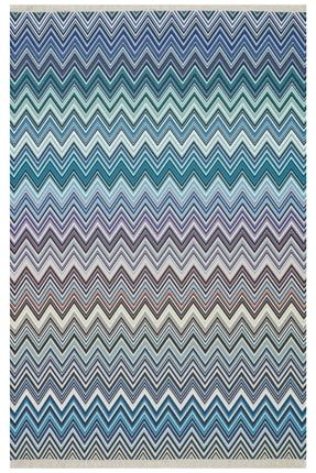 Cotton Zigzag Desenli Çok Renkli Kilim 541 zigzag01