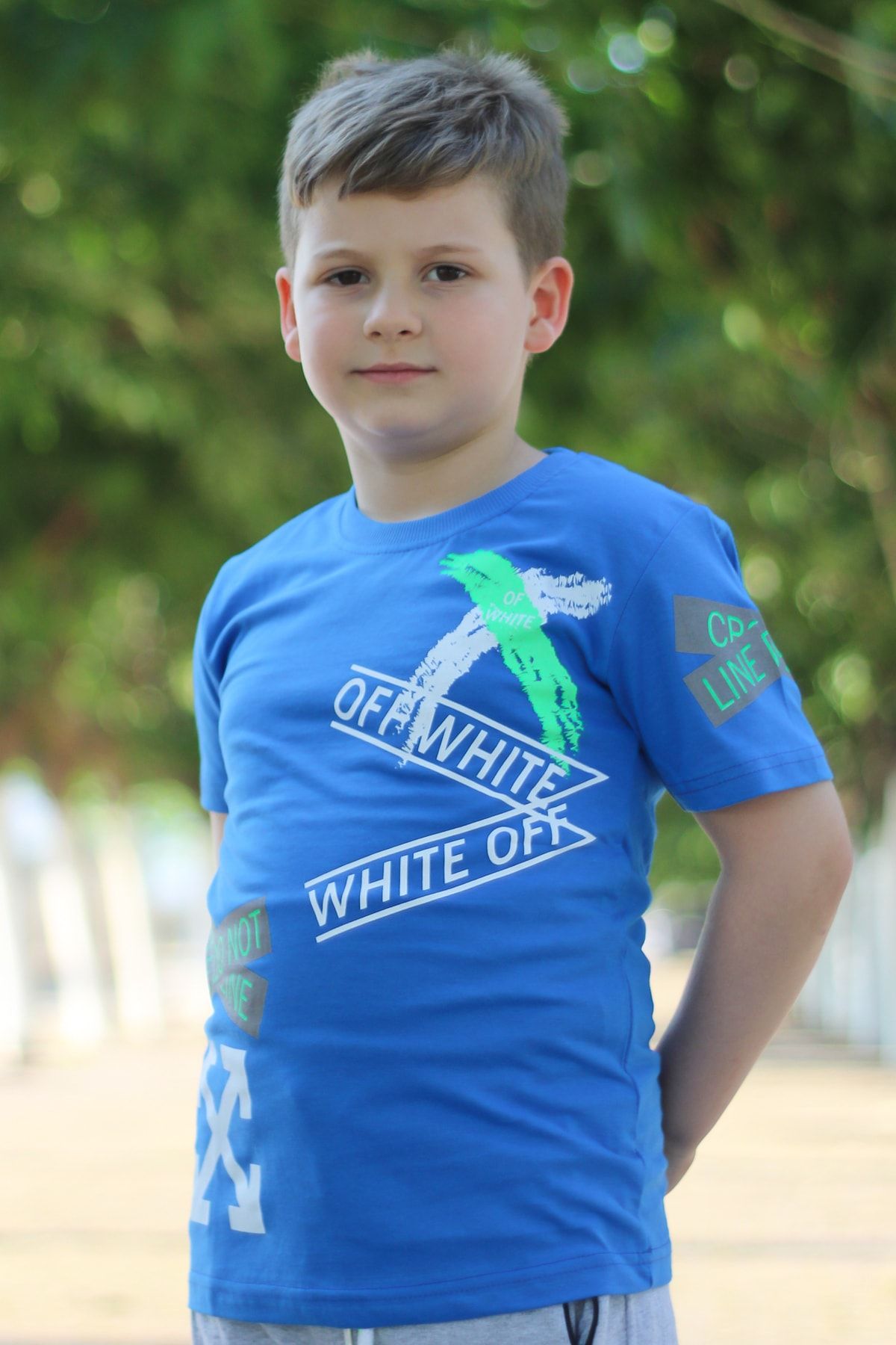 3lü, X Collection, Baskılı, Mavi-beyaz-indigo Erkek Çocuk T-shirt
