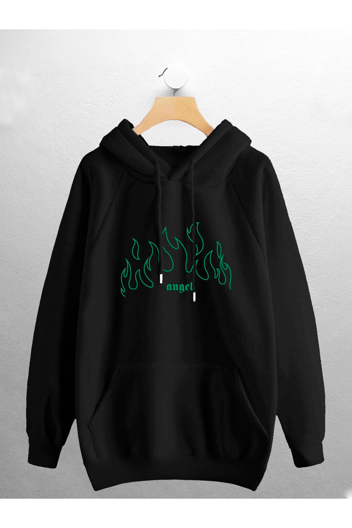 CANDEL-Unisex Hooded Angel Printed Sweatshirt 1