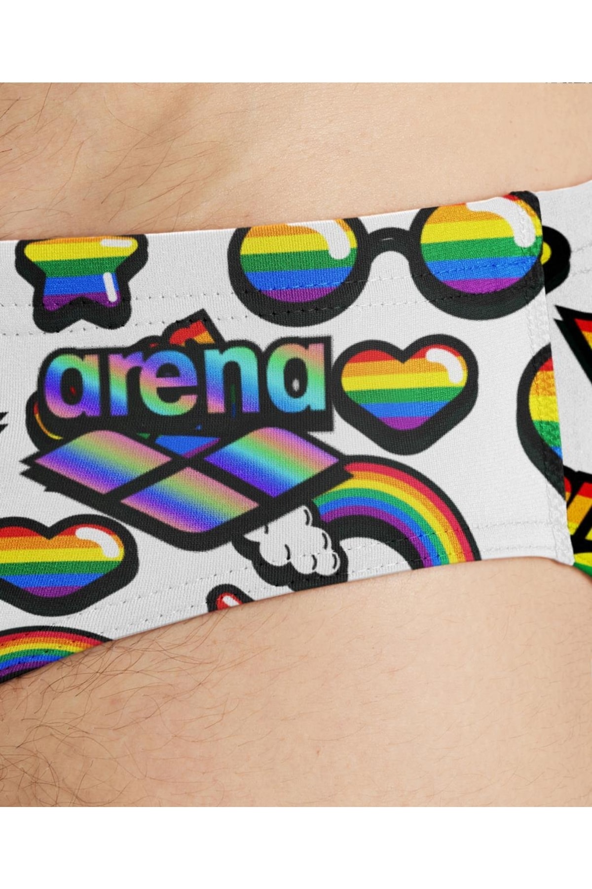 مایو شنا آرنا مردانه  سفید  منظره      Beachwear | ARENA 5463169 BG - تصویر 3