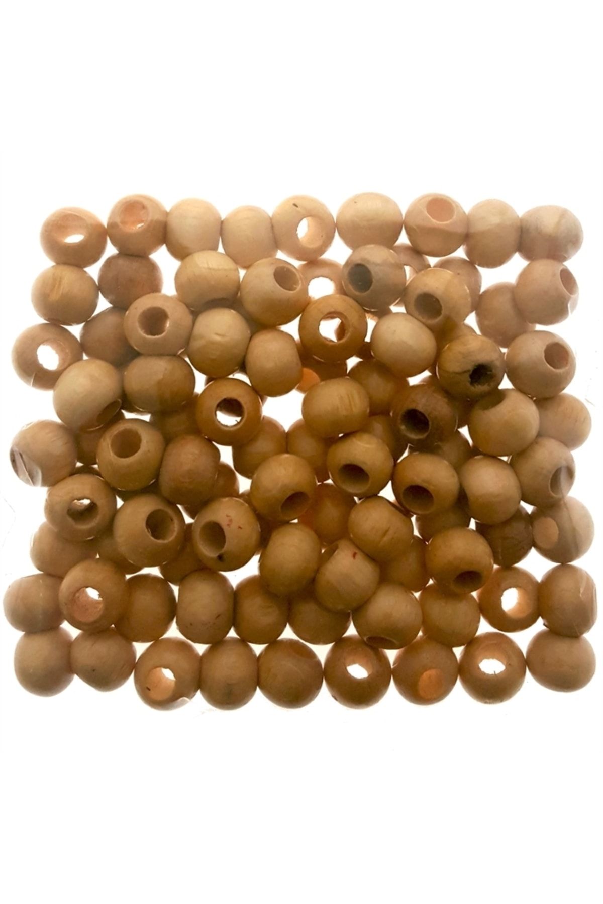 Ahşap Yuvarlak Boncuk 10mm 100'lü - Parlak