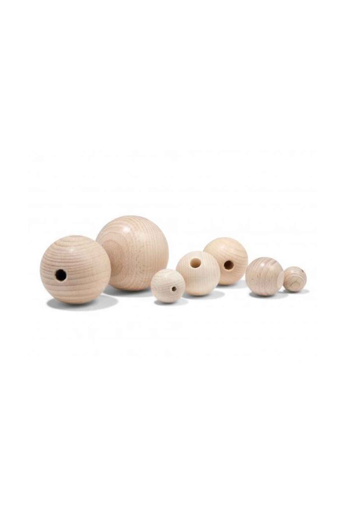 Ahşap Yuvarlak Boncuk 10mm 100'lü - Parlak