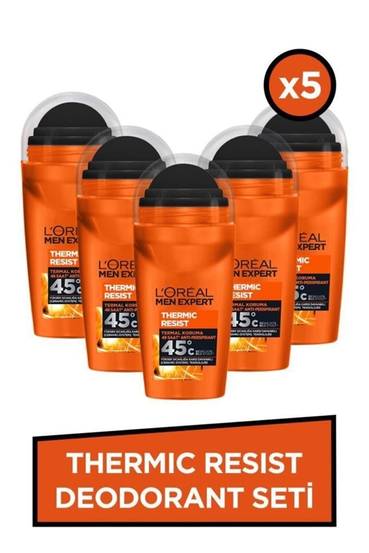 L'Oreal Paris Men Expert Erkek Deodorant Termal Koruma Roll On 50 Ml X 5 Adet