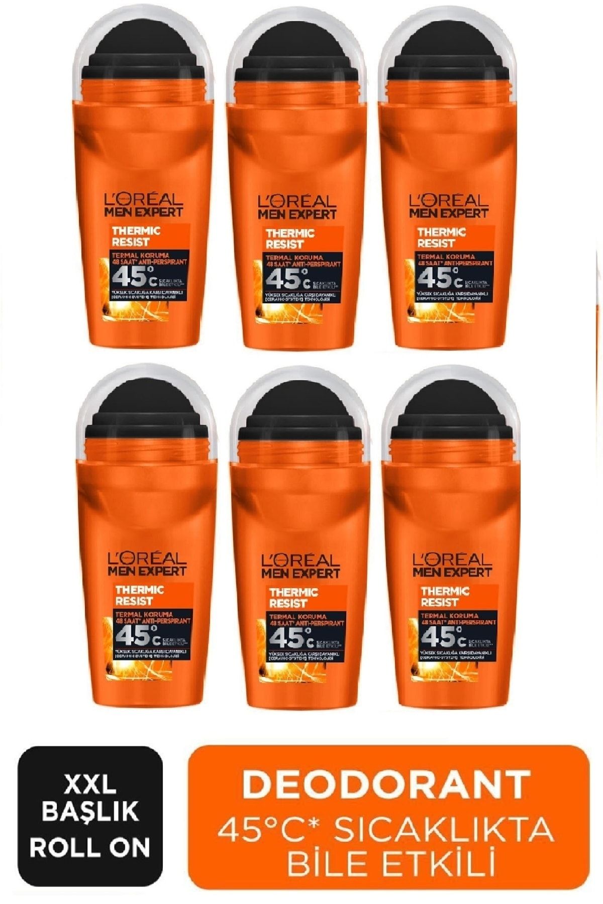 L'Oreal Paris Men Expert Erkek Deodorant Termal Koruma Roll On 50 ml X 6 Adet