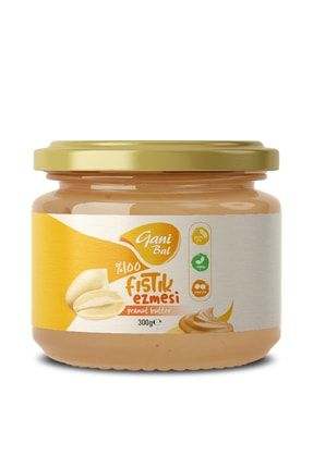 Şekersiz Katkısız Fıstık Ezmesi 300 gr Cam Kavanoz