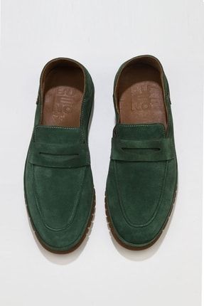 Yeşil Süet Erkek Klasik Ayakkabı 07M0838