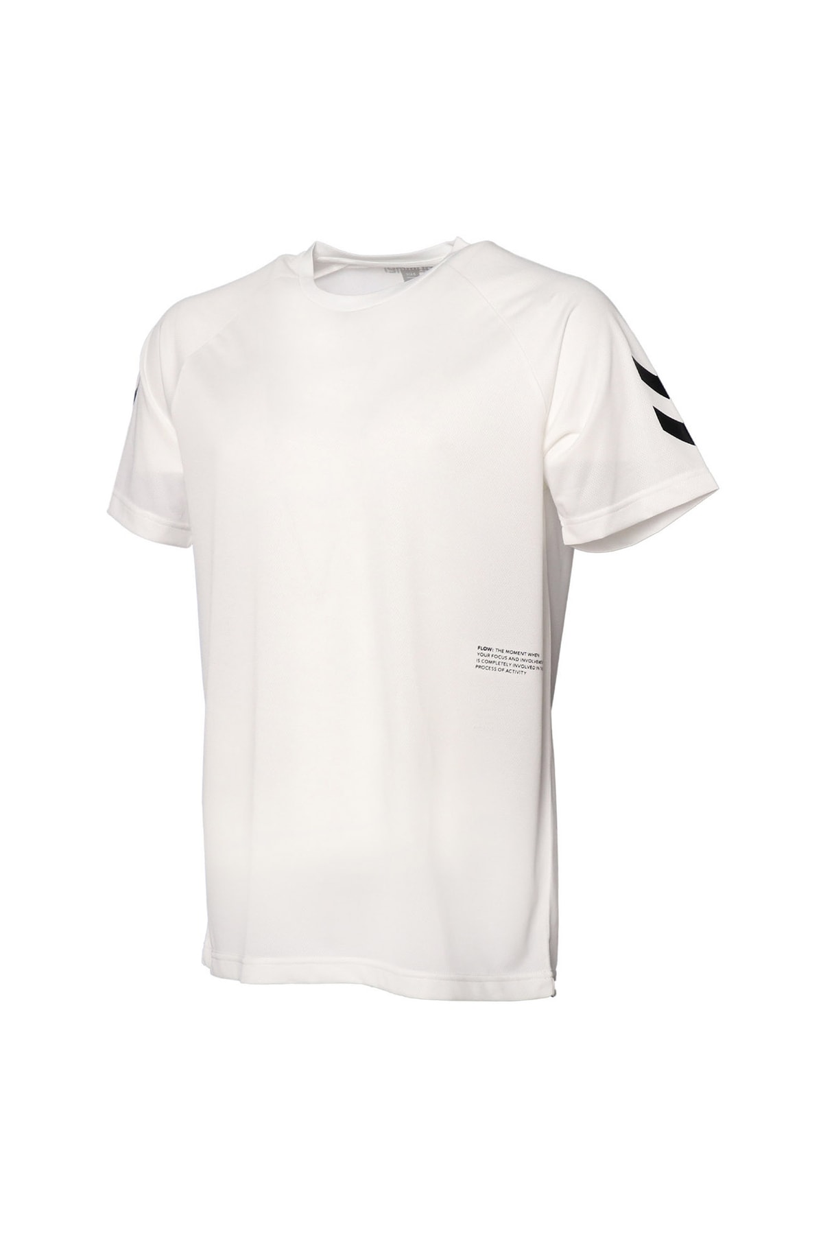 HUMMEL تی شرت مردانه با چاپ یقه مایل به سفید Hmlt-mt پاپیون M