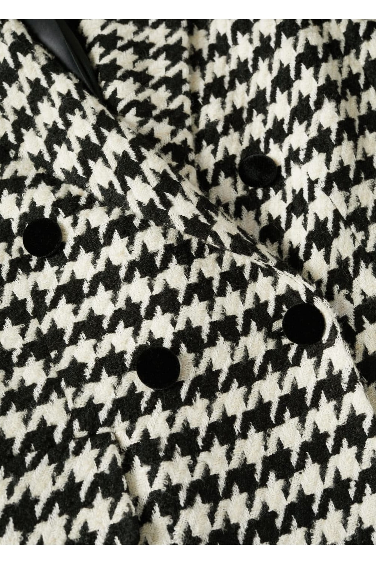 MANGO  Kazayağı Desenli Kadın Yün Palto - Görsel 7