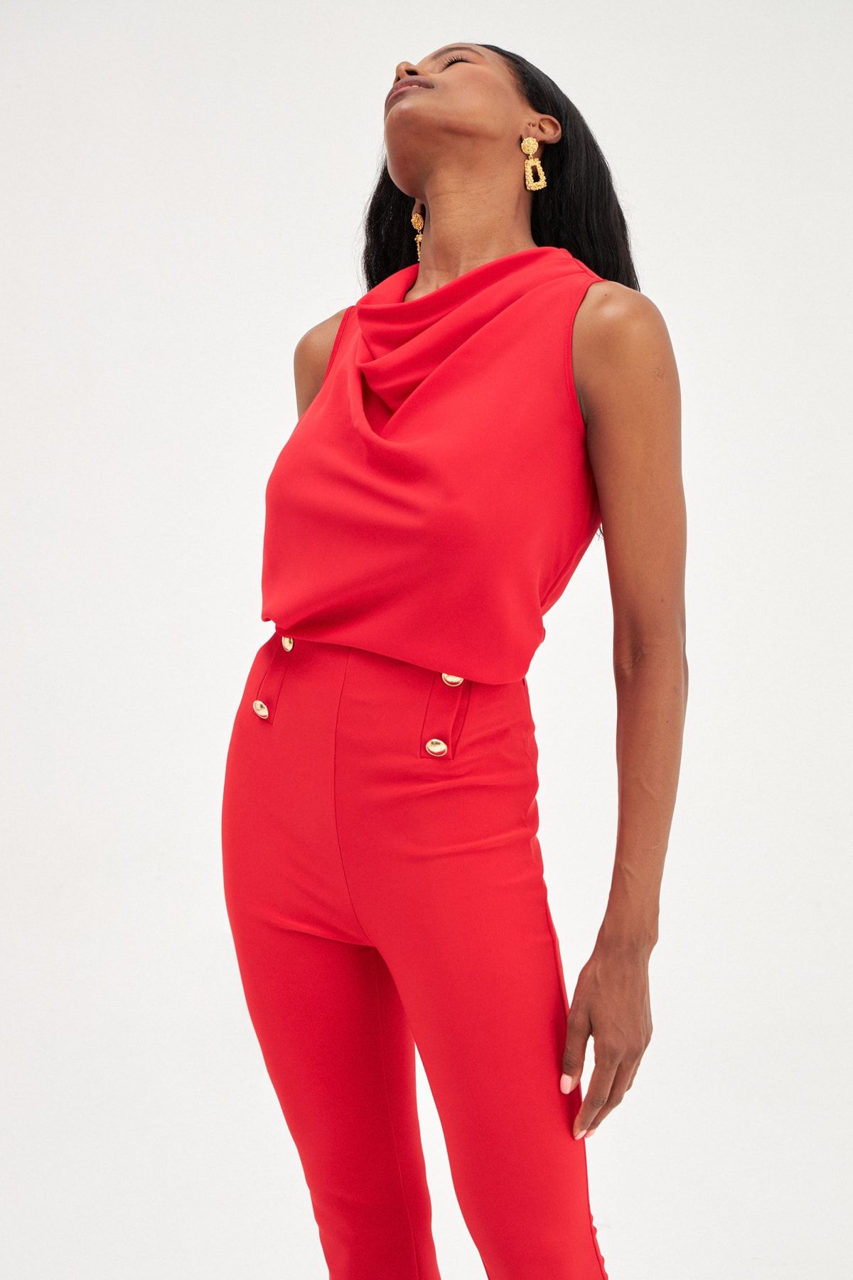 Missguided one shoulder bow jumpsuit 2025