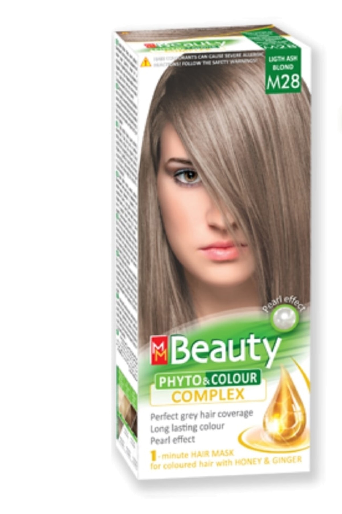 MM Beauty Saç Boyası M 28 ( Açık Kül Sarısı ) Set Boya