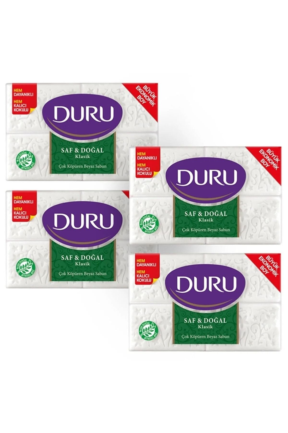 صابون سفید 16 تکه کلاسیک خالص و منبع طبیعی 4x600 گرم Duru