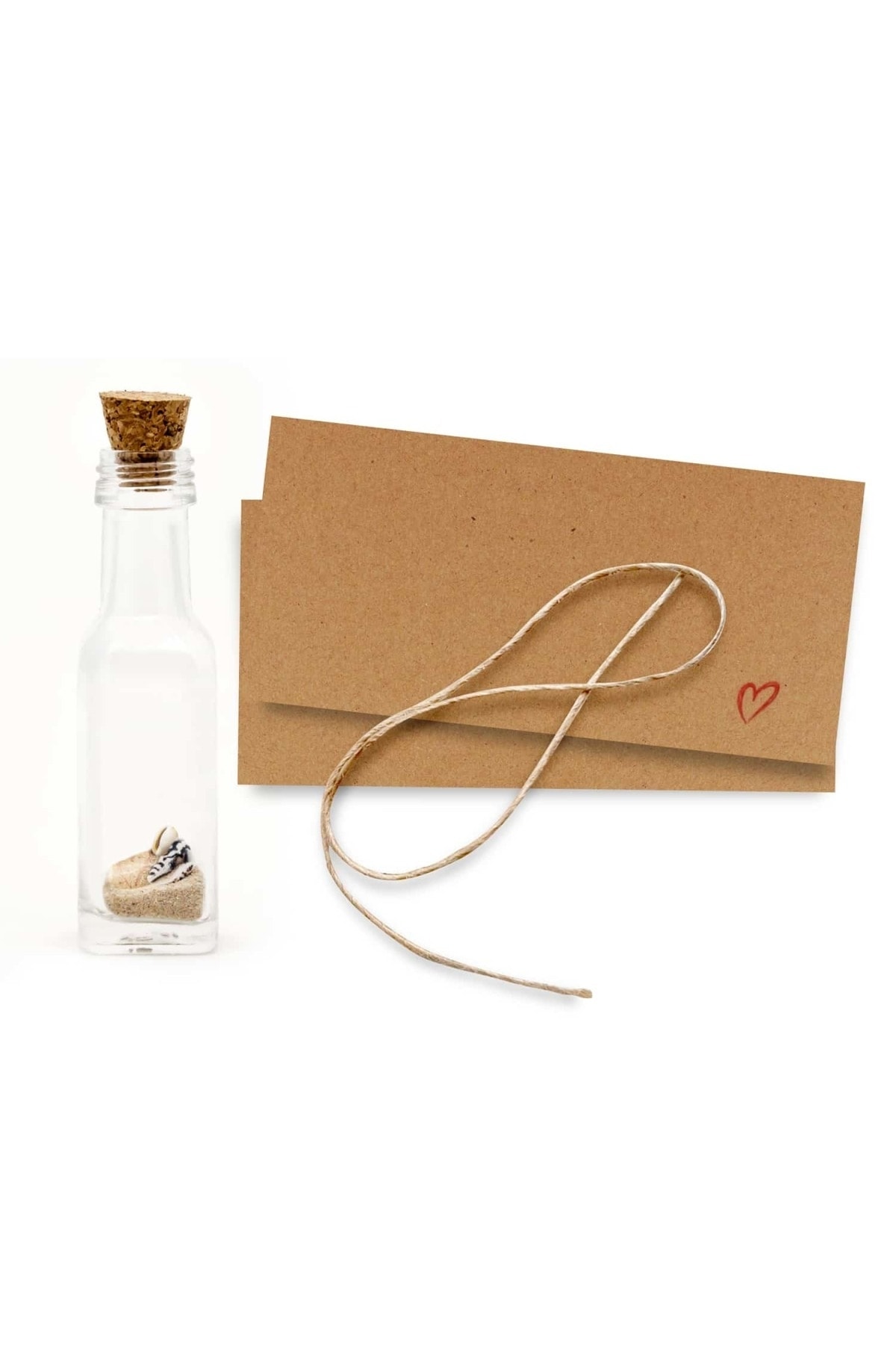 İstiridye İnci Boş Kağıtlı Şişeli Hediye Notu