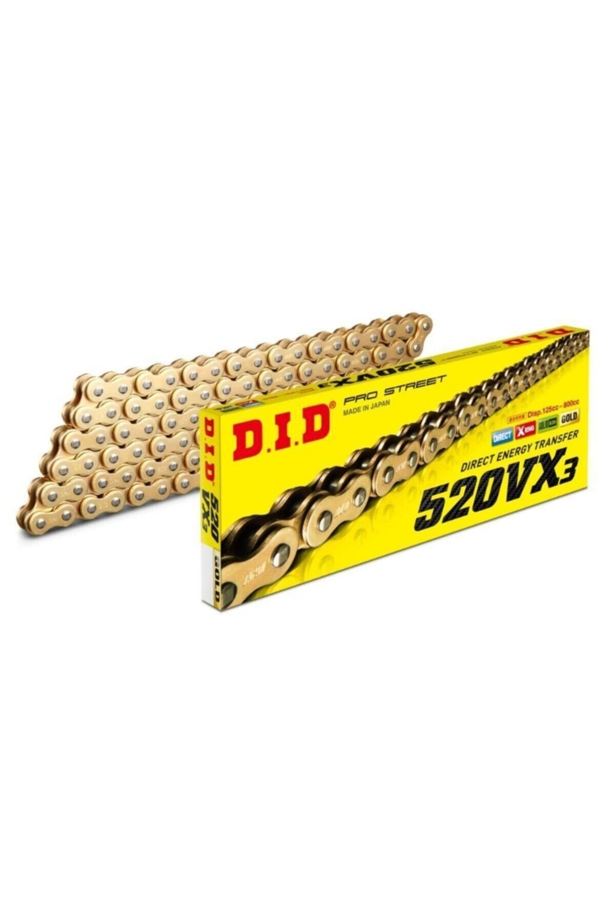 D.I.D Dıd 520 Vx3 Gold 108 Bakla Motosiklet Zinciri - Fiyatı