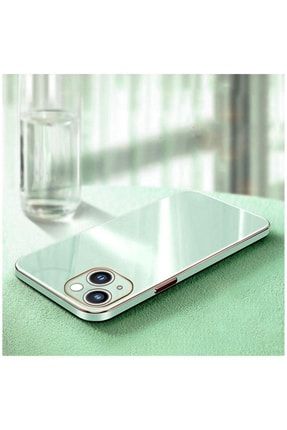 Iphone 13 Uyumlu Kılıf Golden Silikon Su Yeşili 2507-m537
