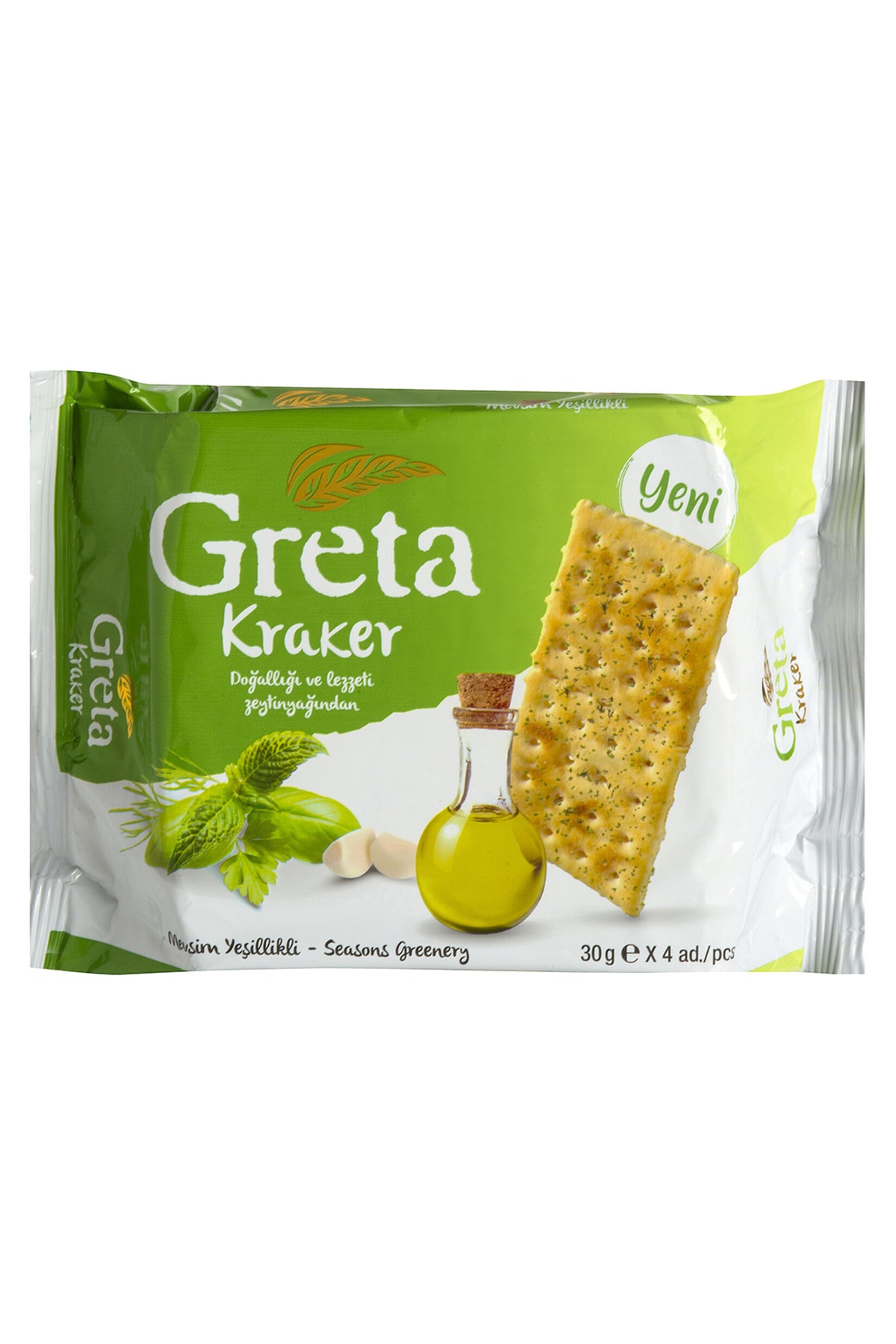 Genel Markalar Greta Mevsim Yeşilliği Çeşnili Kraker 4'lü 120 Gr