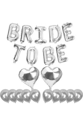 Bride To Be Folyo Balon Gümüş Bekarlığa Veda Balon Seti brdgmst44