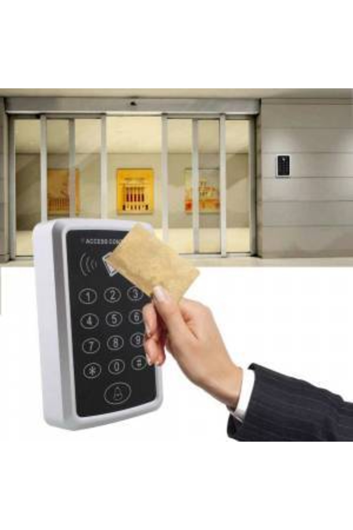 LEDONLİNE Şifreli Kapı Kilidi Kartlı Göstergeç Sistemli Rfid