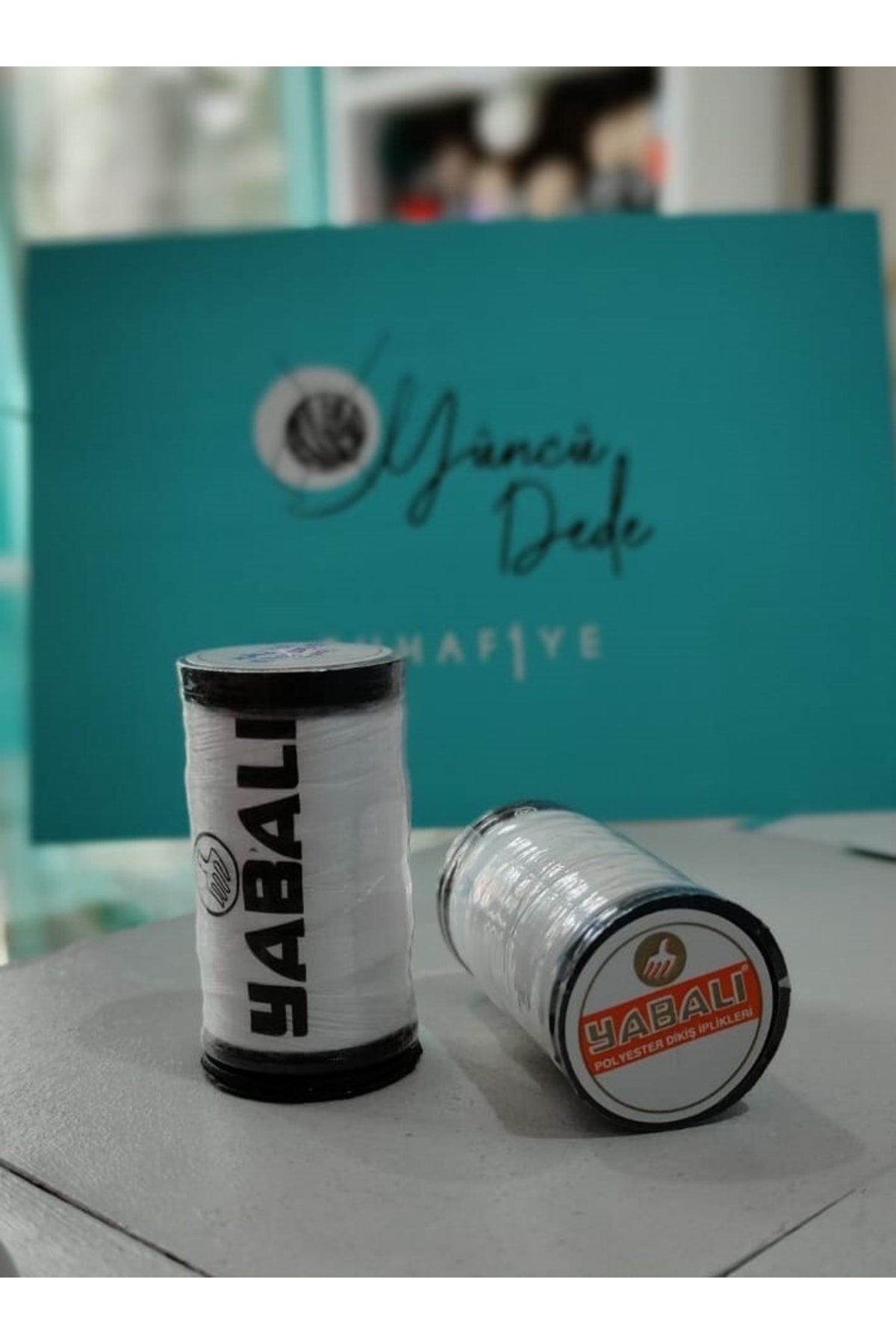 Yabalı Dikiş ipliği 100 Metre Beyaz Makara Düğme Dikme Onarma Ipi