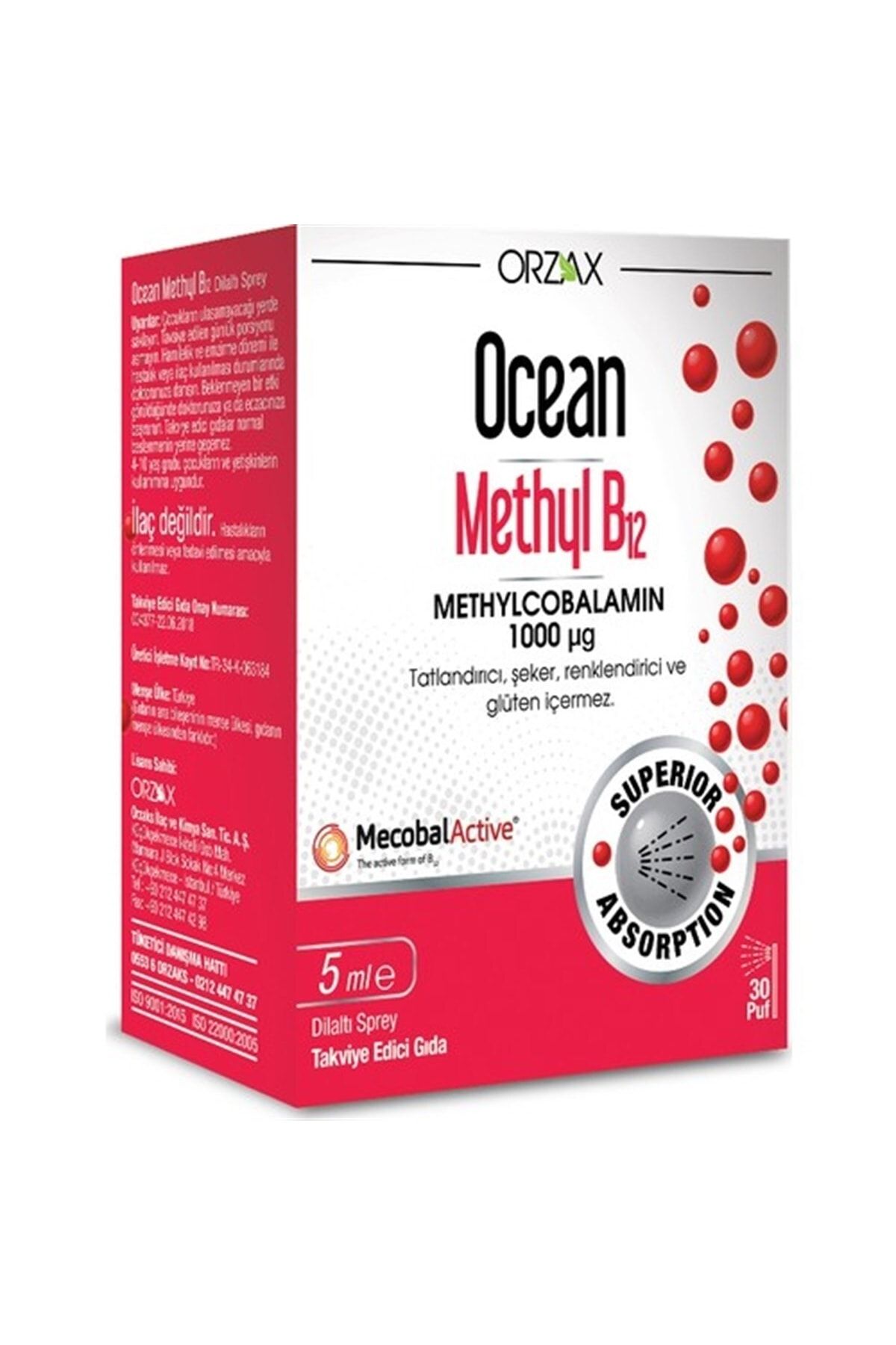 Ocean-Methyl B12 5 ml Under-Language Spray(Mid:01/2024) 1