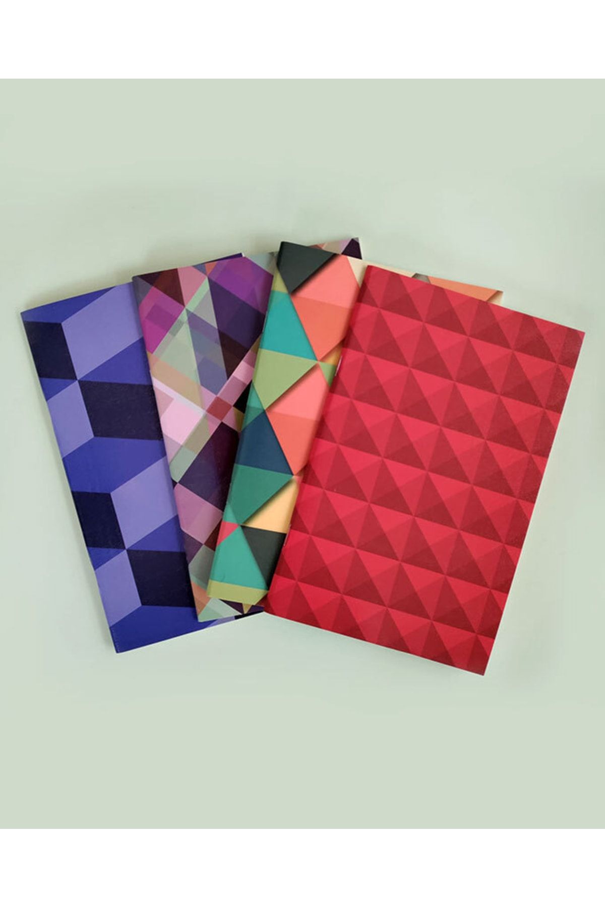 Maya Kitap Defter Seti 13,5x21 Cm 4'lü Dokulu Defter Takım