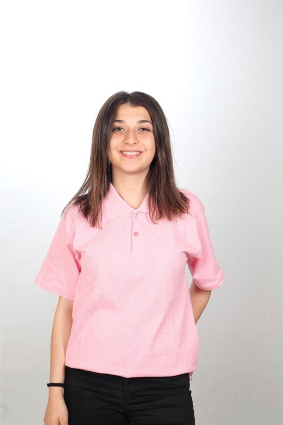 Nacar Ünisex Penye Polo Yaka Okul Tshirtü