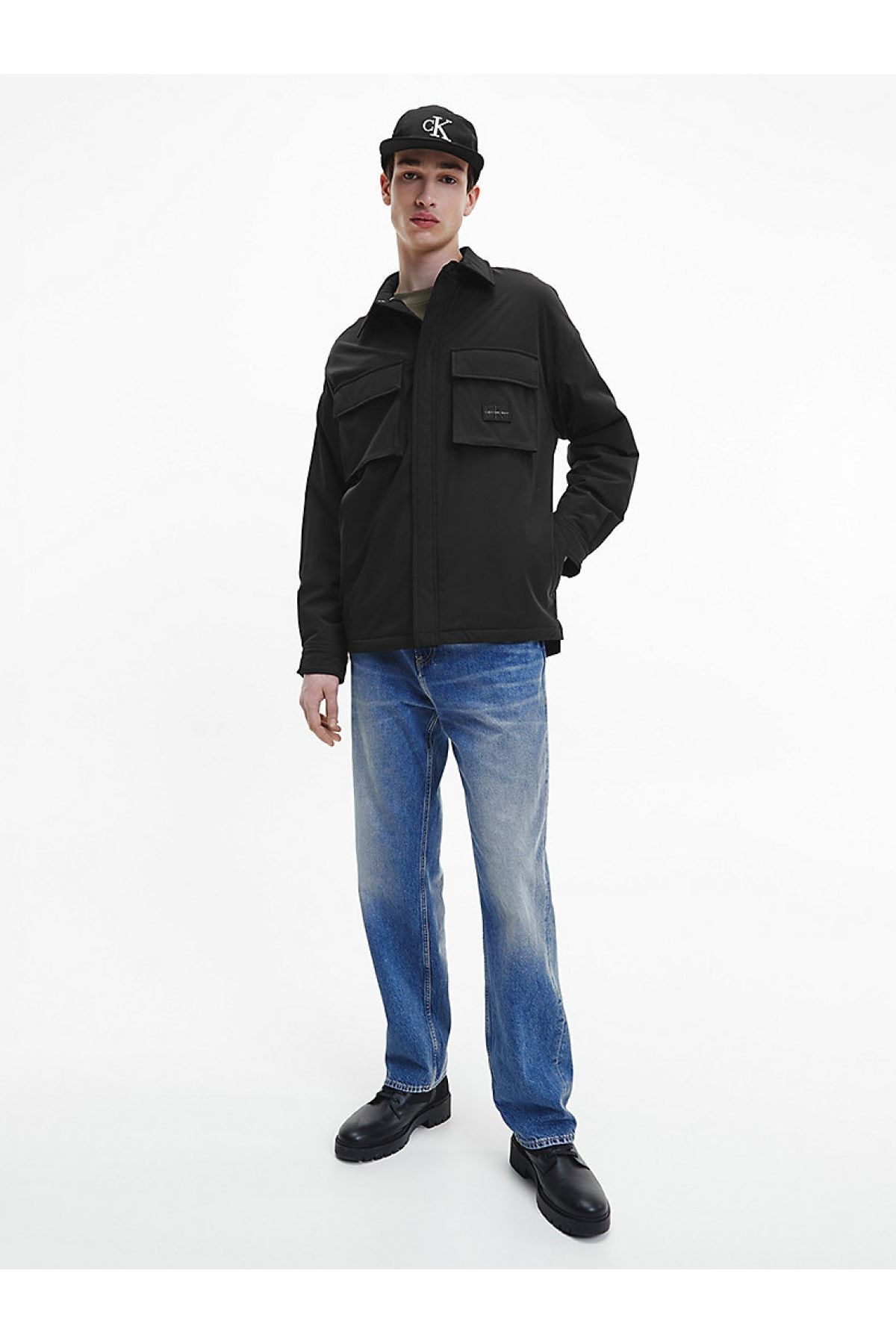 Calvin Klein Fleece Lıned Cargo Overshırt