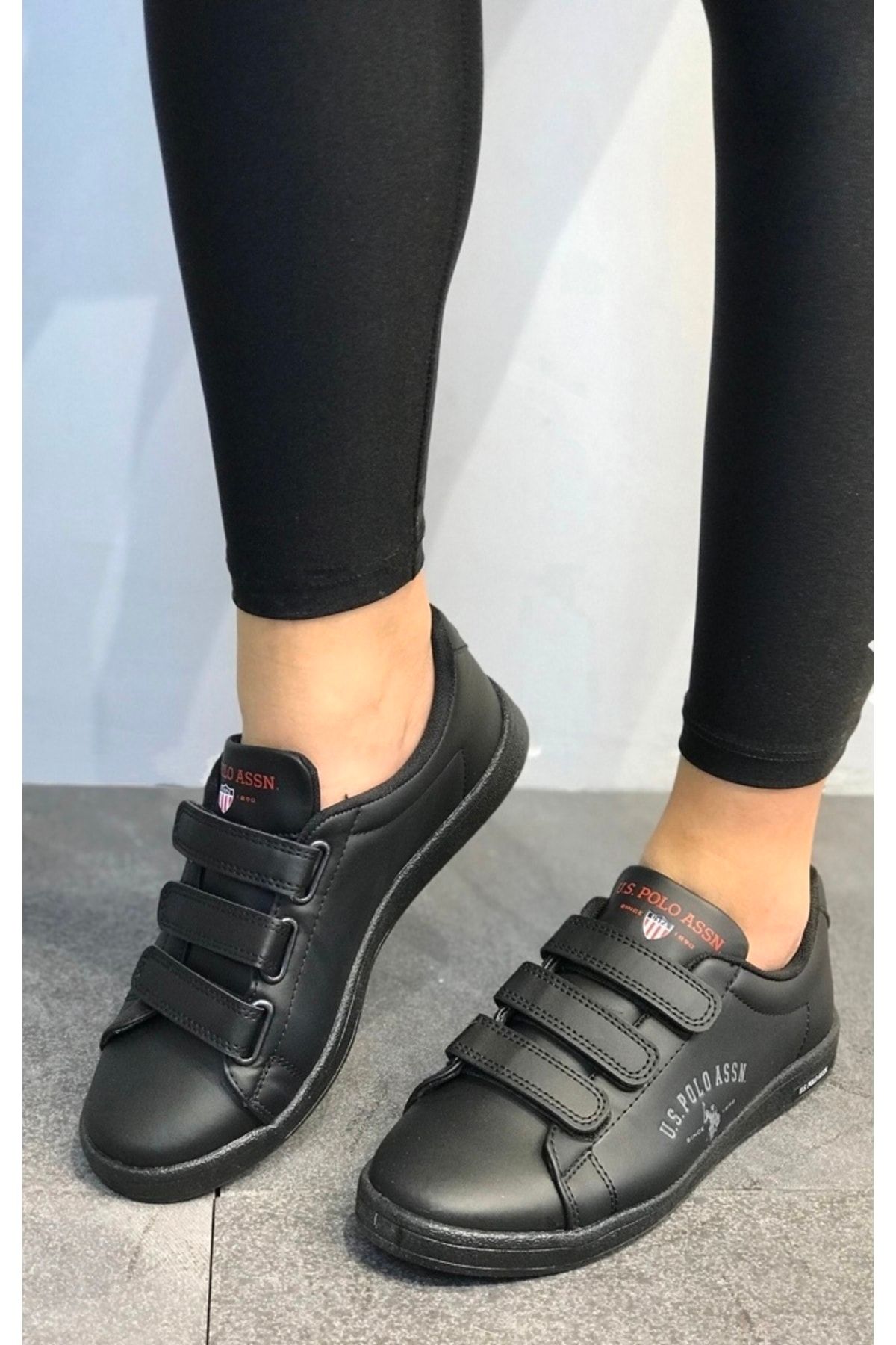مشکی - کفش کتانی یونیسکس مدل Velcro Singer U.S. Polo Assn U.S. Polo Assn.