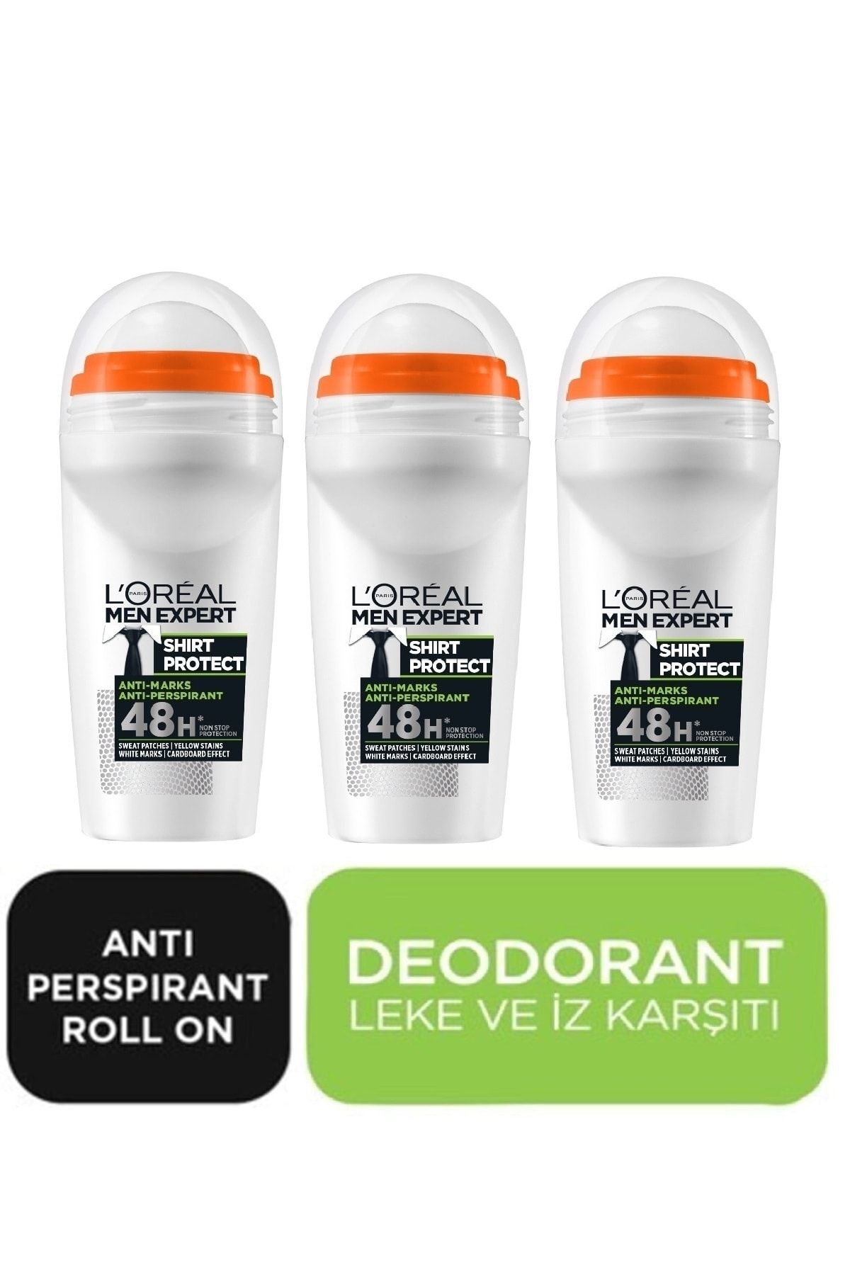 پیراهن مردانه محافظ ضد لک محافظ 48 ساعته 50 میلی لیتر X 3 عدد L'Oreal Paris Men Expert