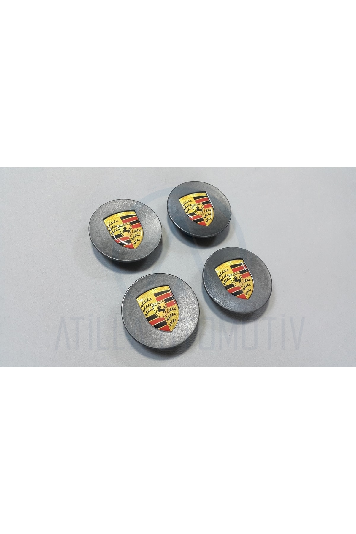 Fabrikasyon 4 X Porsche Panamera 970-971 Uyumlu Çelik Jant Göbek Seti 77mm Füme