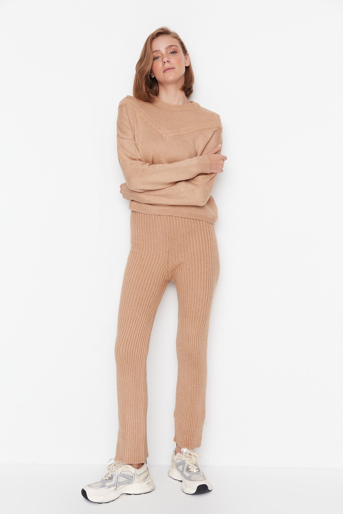 Trendyol Collection Zweiteiler Braun Figurbetont