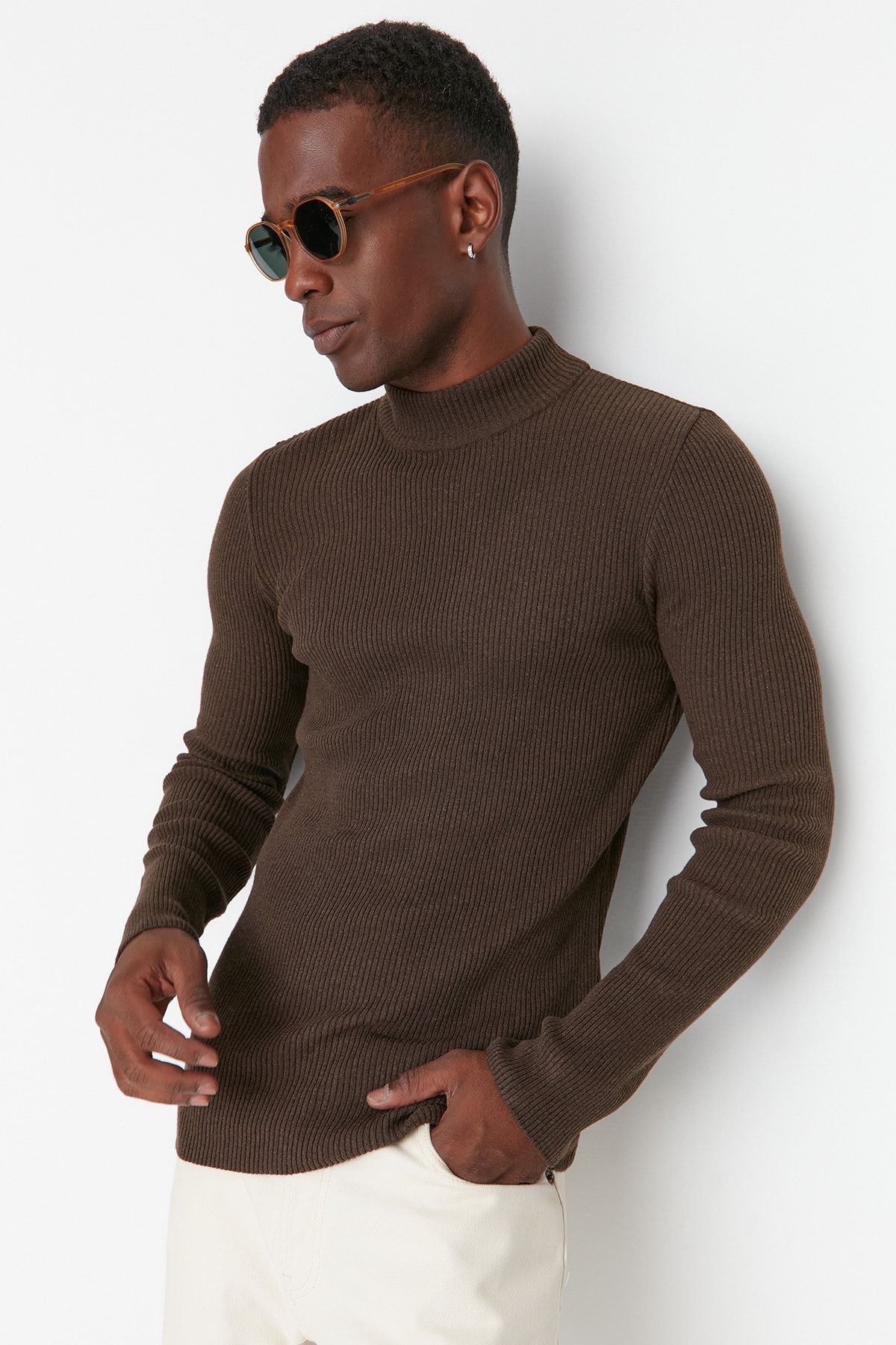 Mens fitted turtleneck store