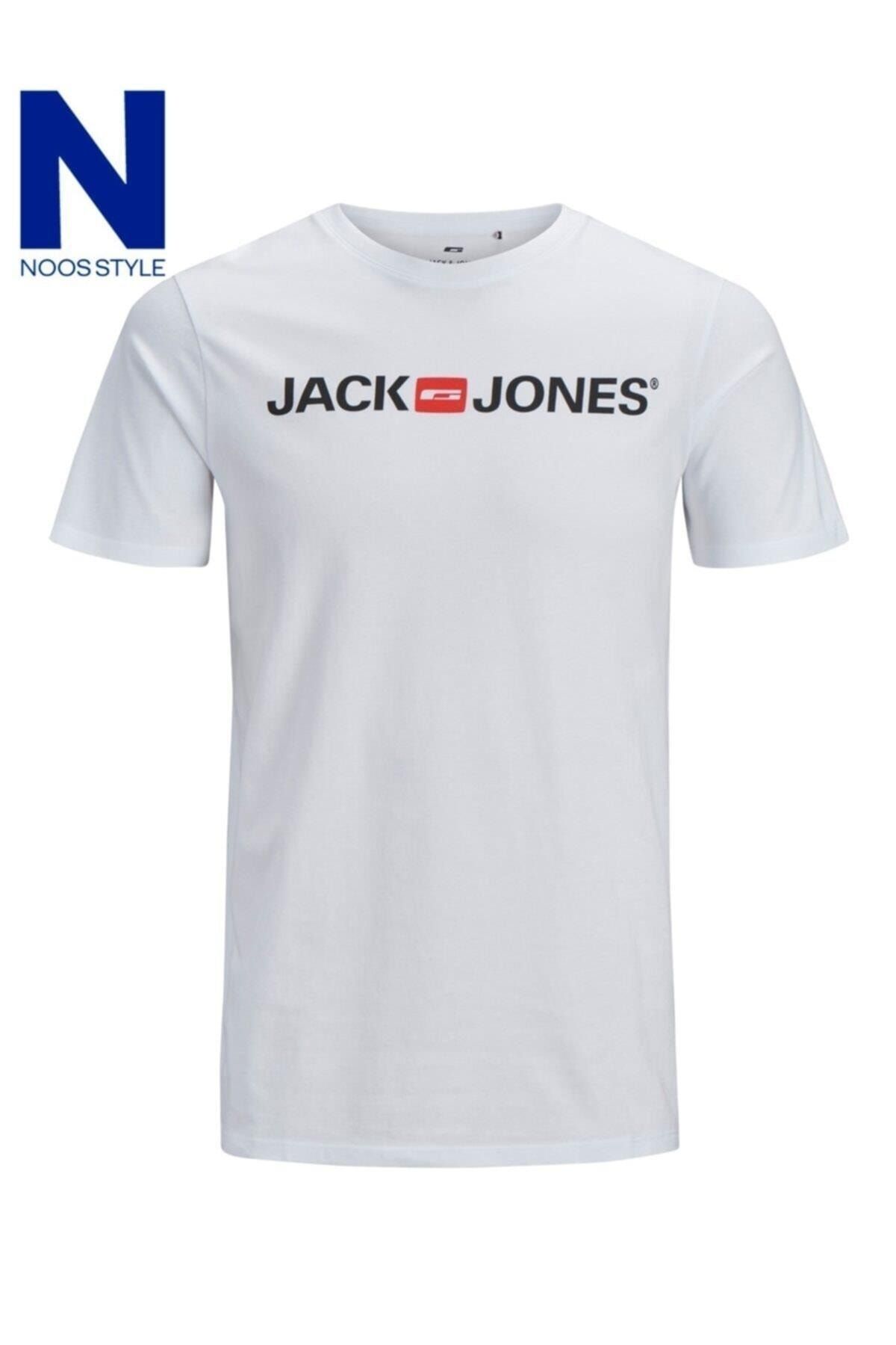 تی شرت مردانه سفید جک اند جونز Jack & Jones (برند دانمارک)